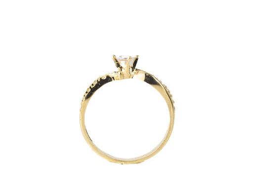 [CM414] ANILLO ENTRELAZADO SOLOTARIO CASTING ORO AMARILLO