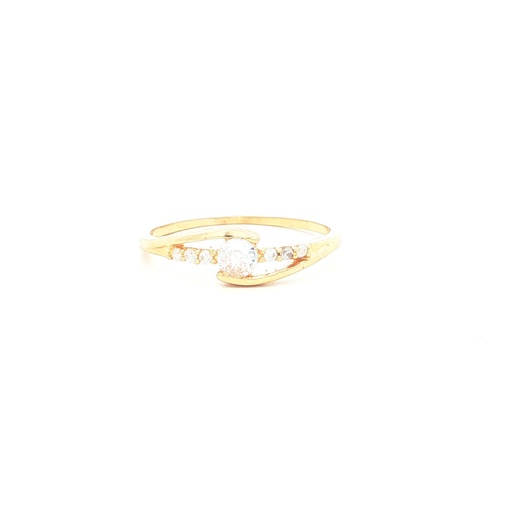 [CM469] ANILLO SOLITARIO ENLAZADO ORO AMARILLO
