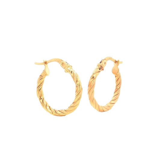 [B210] CANDONGAS TORCHADAS ORO AMARILLO