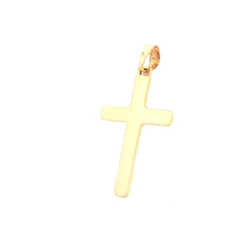 [GOLD404] DIJE CRUZ SATINADA ORO AMARILLO