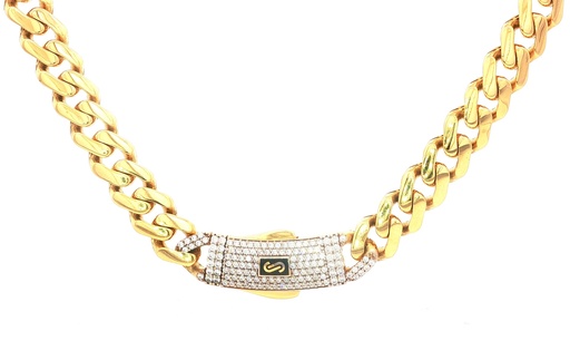 [ALP11] CADENA MONACO CHAIN CLASICA BROCHE CASTING ORO AMARILLO