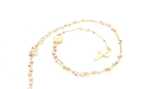 [ALP14] ROSARIO BOLA NUMERO 1,8 MILIMETROS TRES OROS 