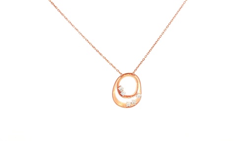 [MK005] CADENA COLGANTE OVALADA ORO ROSA