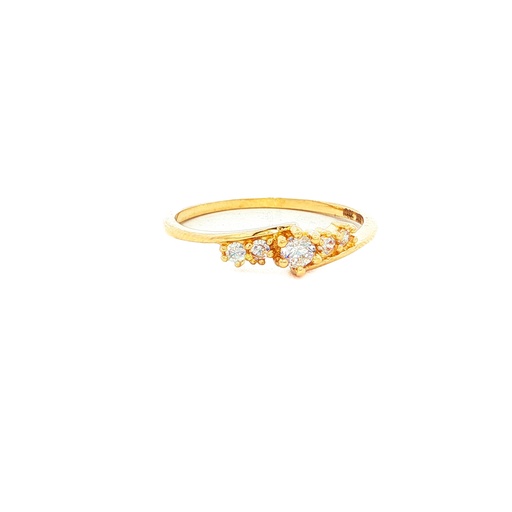 [CM485] ANILLO SOLITARIO SEIS UÑAS CASTING ORO AMARILLO