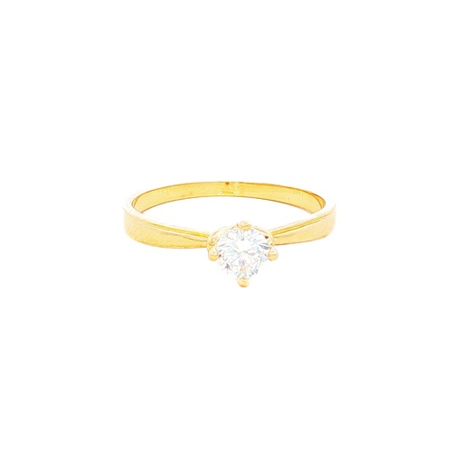 [CM517] ANILLO SOLITARIO CUATRO UÑAS ORO AMARILLO