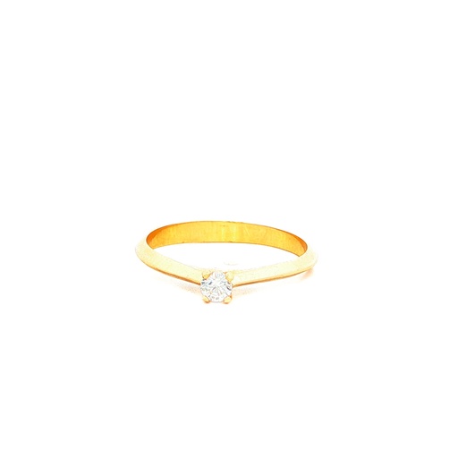 [CM535] ANILLO SOLITARIO TRES UÑAS ORO AMARILLO