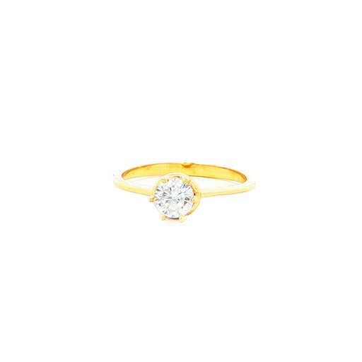 [CM541] ANILLO SOLITARIO CUATRO UÑAS ORO AMARILLO