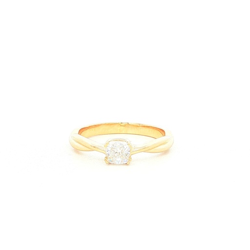 [AGM01] ANILLO SOLITARIO DIAMANTE ENTRELAZADO ORO AMARILLO