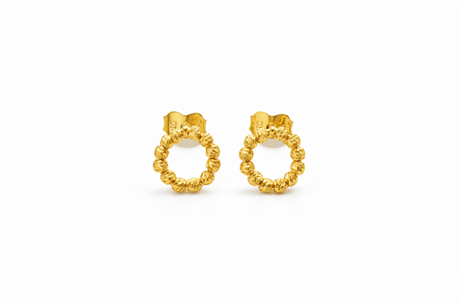 [JS109] TOPOS CIRCULO DIAMANTADA ORO AMARILLO 