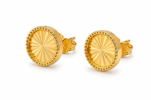 [JS142] TOPOS RUEDA DIAMANTADO ORO AMARILLO