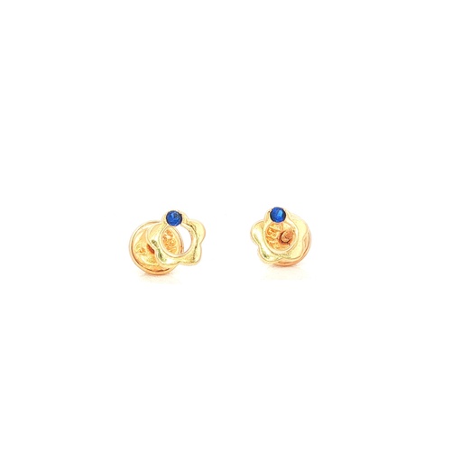 [JS159] TOPOS FLOR CIRCON AZUL ORO AMARILLO