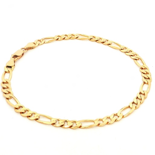 [JS189] HVX646419 PULSERA FIGARO ORO AMARILLO