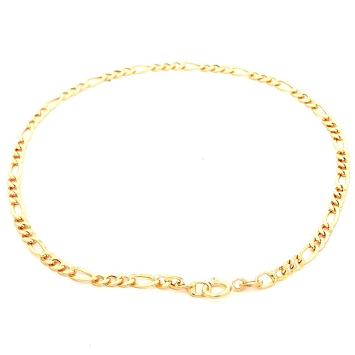 [GOLD417] PULSERA FIGARO ORO AMARILLO