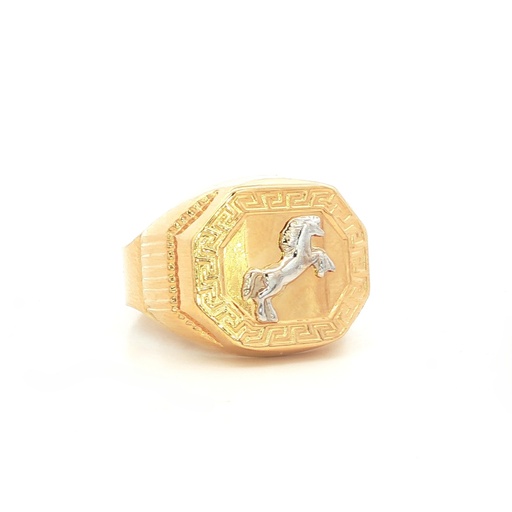 [GOLD441] ANILLO CABALLERO VERSACE CABALLO ORO AMARILLO