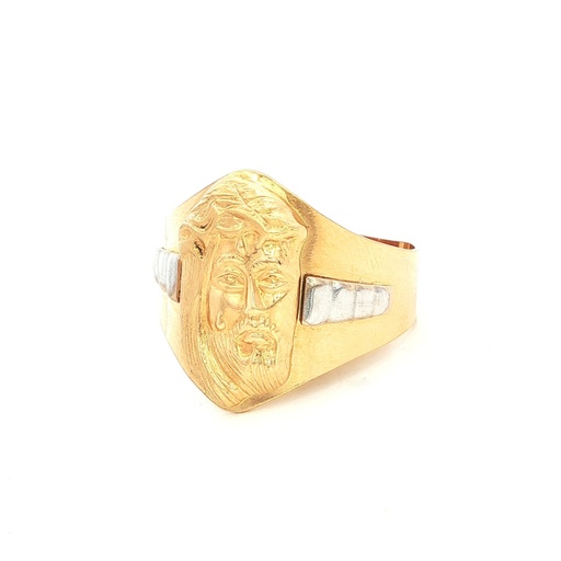 [GOLD443] ANILLO CABALLERO ROSTRO 2 OROS 