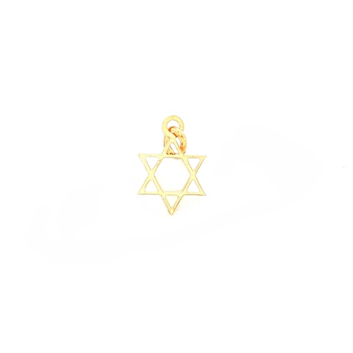 [GOLD450] DIJE ESTRELLA DE DAVID ORO AMARILLO