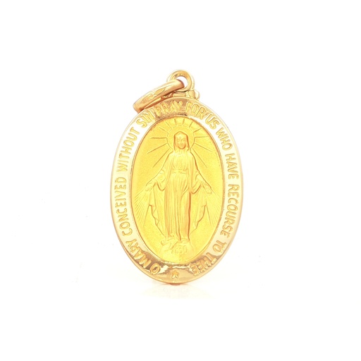 [30MMB045] DIJE MEDALLA  VIRGEN MILAGROSA ORO AMARILLO