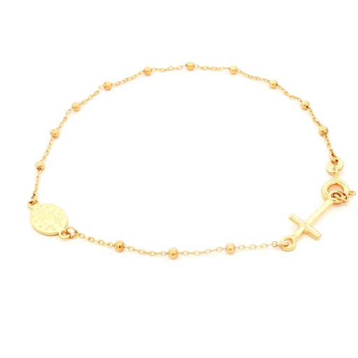 [HHC78011] PULSERA DENARIO ORO AMARILLO