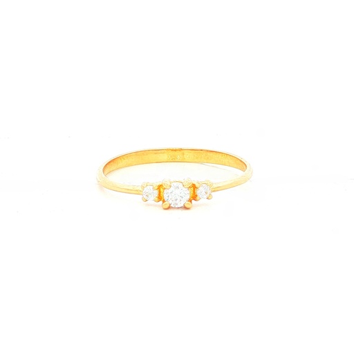 [CM553] ANILLOS TRES CIRCONES ORO AMARILLO