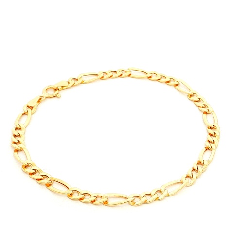 [GOLD468] PULSERA FIGARO ORO AMARILLO 