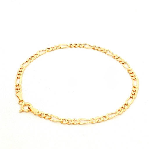 [GOLD490] PULSERA FIGARO ORO AMARILLO