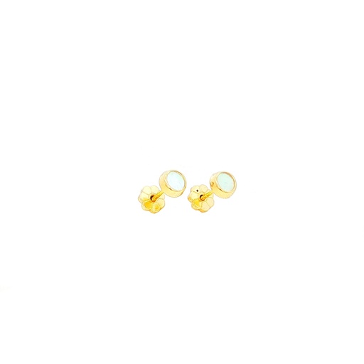 [200345001] TOPOS MINI REDONDO "NACAR" ORO AMARILLO