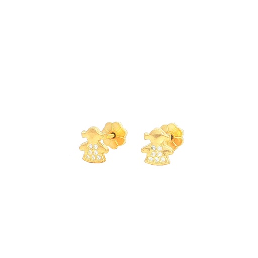 [200252407] TOPOS NIÑA C/7 P. 0,80 MM "MICRO ENGASTE" ORO AMARILLO