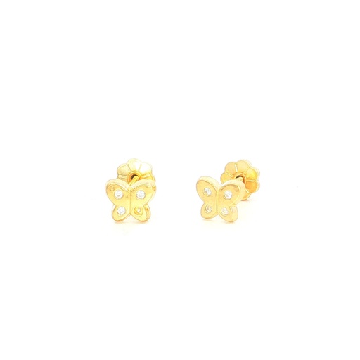 [200261704] TOPOS MARIPOSA C/4 P. DE 1MM "MICRO ENGASTE" ORO AMARILLO