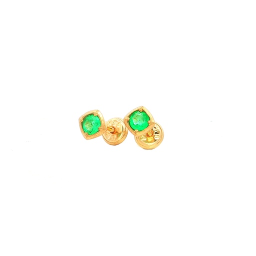 [HA385] TOPOS CUADRADOS ESMERALDA ORO AMARILLO