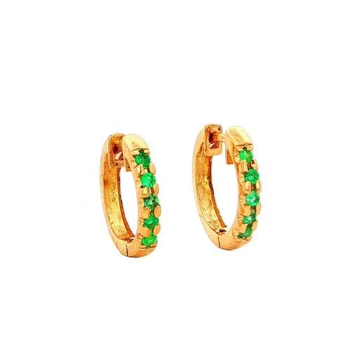 [HA392] CANDONGAS ESMERALDAS ORO AMARILLO