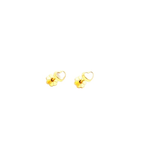 [200345301] TOPOS MINI CORAZON "CALADO" ORO AMARILLO