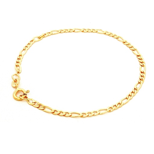 [GOLD494] PULSERA FIGARO ORO AMARILLO