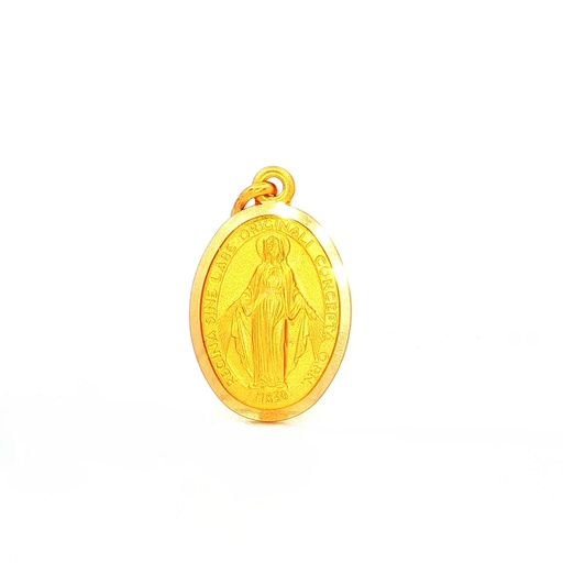 [18MMB020] MEDALLA VERGEN MILAGROSA SATINADO ORO AMARILLO
