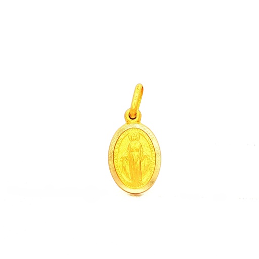[12MMB020] MEDALLA VERGEN MILAGROSA SATINADO ORO AMARILLO
