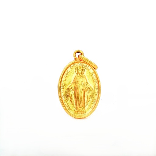 [16MV020] MEDALLA VERGEN MILAGROSA ORO AMARILLO
