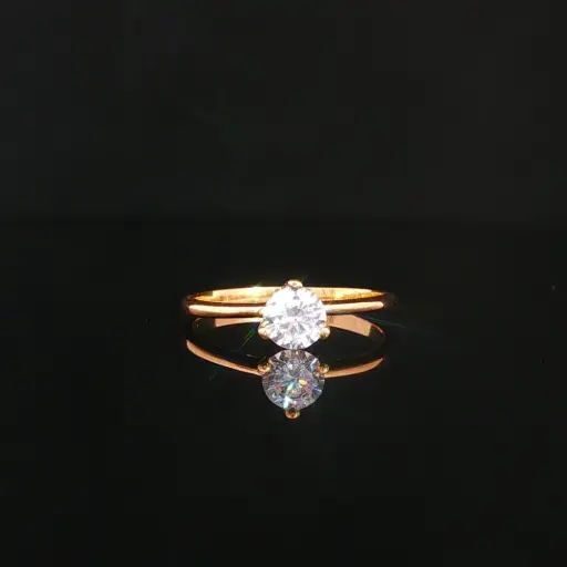 [CM585] ANILLO SOLITARIO 3 UÑAS ORO AMARILLO