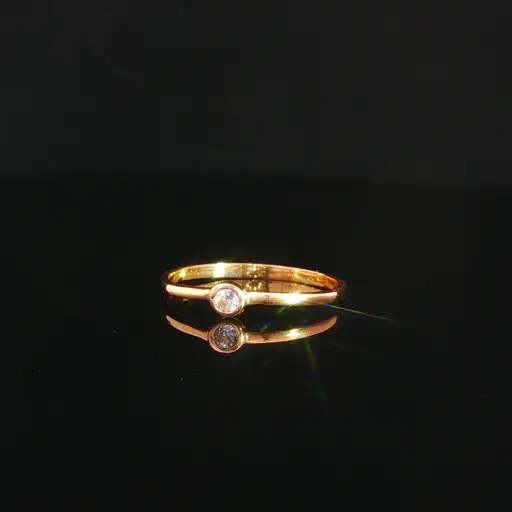 [CM593] ANILLO SOLITARIO ORO AMARILLO