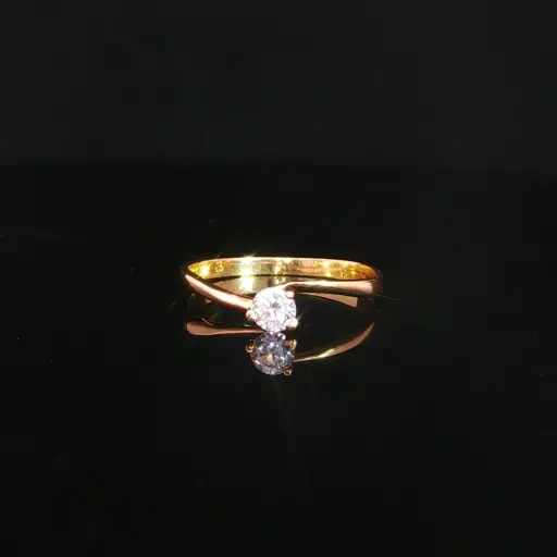 [CM600] ANILLO SOLITARIO ORO AMARILLO