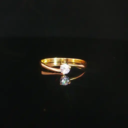 [CM601] ANILLO SOLITARIO ORO AMARILLO