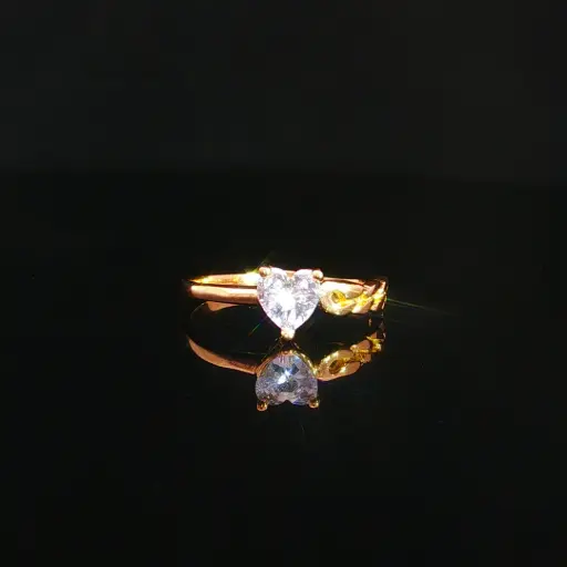 [CM604] ANILLO SOLITARIO ESLABONES ORO AMARILLO