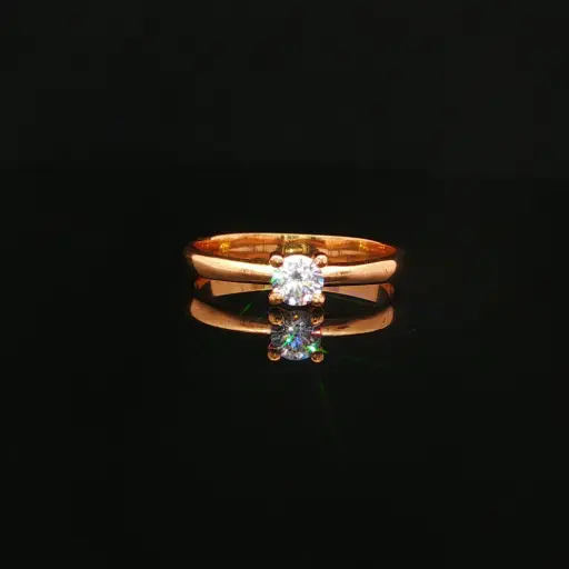 [CM607] ANILLO SOLITARIO 4 UÑAS ORO AMARILLO