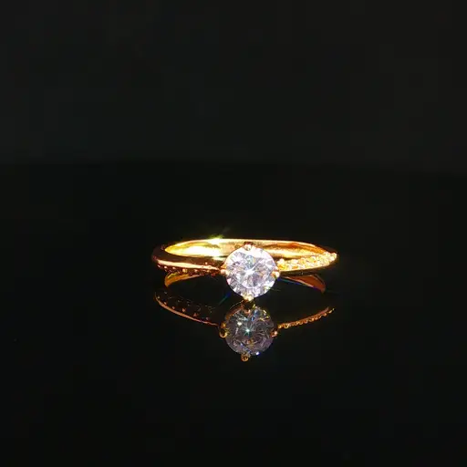 [CM611] ANILLO SOLITARIO CASTING ORO AMARILLO