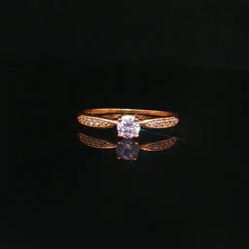 [CM618] ANILLO SOLITARIO CASTING ORO AMARILLO