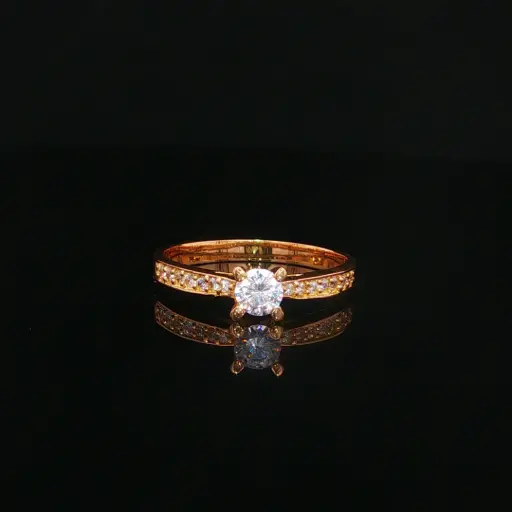[CM619] ANILLO SOLITARIO CASTING ORO AMARILLO