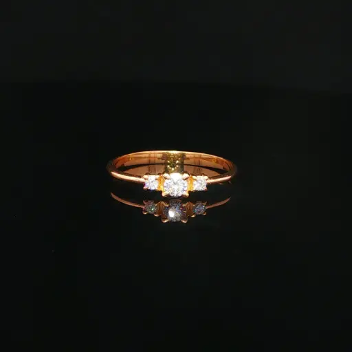 [CM621] ANILLO TRES CIRCONES ORO AMARILLO
