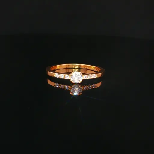 [CM631] ANILLO SOLITARIO CASTING ORO AMARILLO