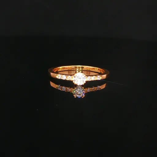 [CM632] ANILLO SOLITARIO CASTING ORO AMARILLO