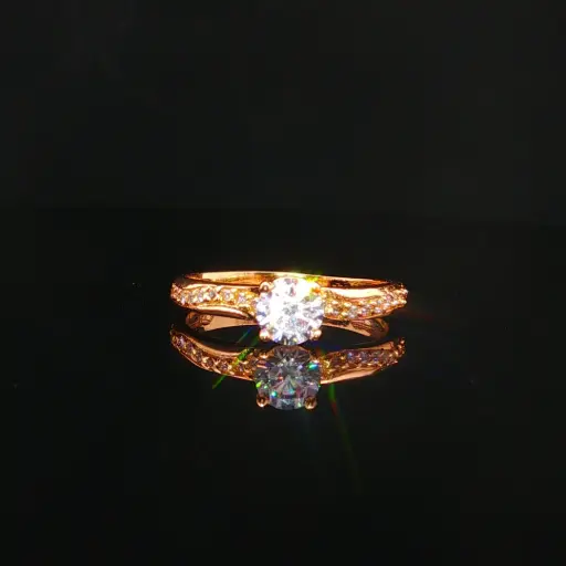 [CM635] ANILLO SOLITARIO CASTING 4 UÑAS ORO AMARILLO