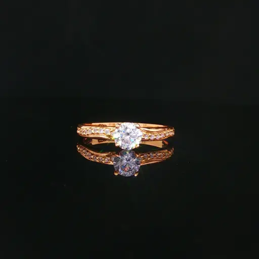 [CM636] ANILLO SOLITARIO CASTING 4 UÑAS ORO AMARILLO