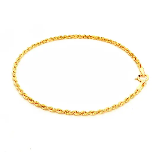 [040CV12181] PULSERA FRANCISCANA LASER ORO AMARILLO